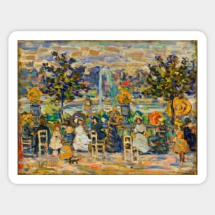 In Luxembourg Gardens by Maurice Brazil Prendergast Sticker